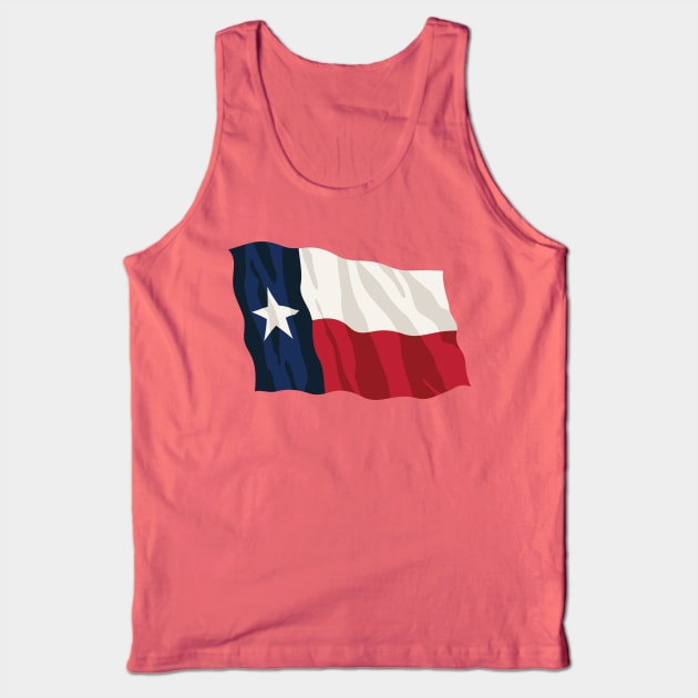 Texas Pride Waving Texan Flag Tank Top by hobrath